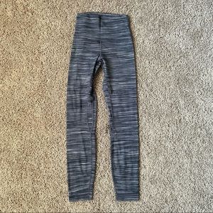 Lululemon Grey Striped High-Rise Leggings